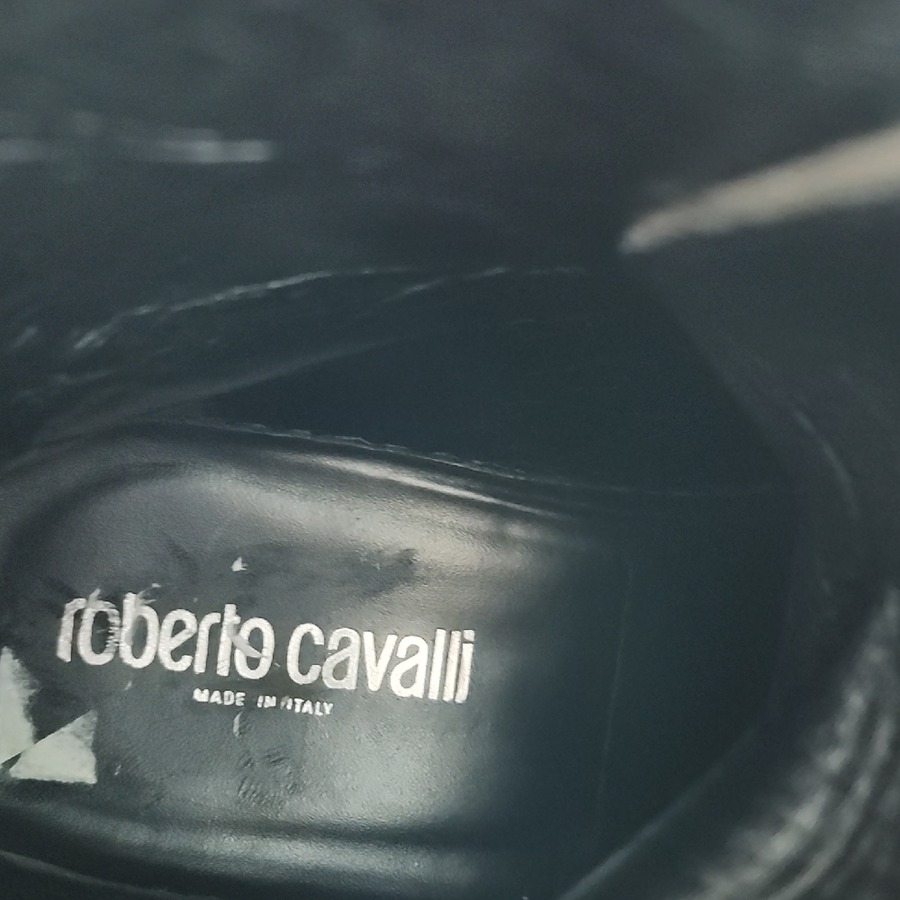 Roberto Cavalli Dark Brown Leather Boots - Picture 4 of 6